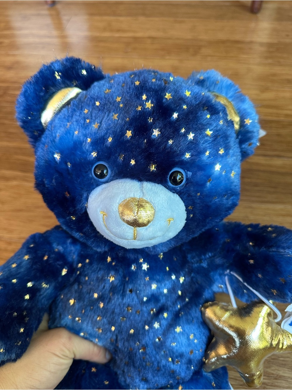 NWT BUILD-A-BEAR Star Wishes Blue Metallic Celestial Stars Teddy Bear - Picture 6 of 10